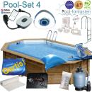 Gre Holzoval Becken Bambu 2, 535 x 335x 136cm, Set 4