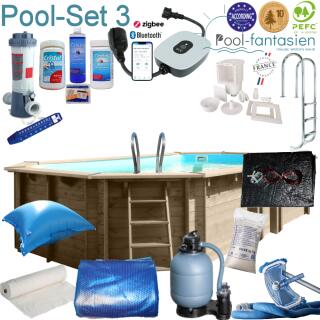 Gre Holzpool Oval Safran 637x 412x133 cm Set 3