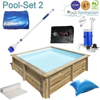 Gre City Kinderholzpool 2,25 x 2,25 x 0,68 m set 3