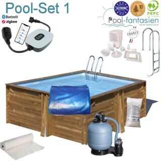 Gre Holzpool Carra 3,05 x 3,05 x 1,19 m Set 1