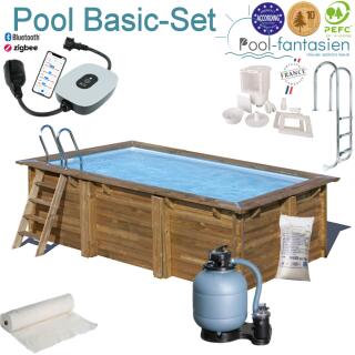 Gre Holzpool Marbella 4,20 x 2,70  x 1,17 m Basic-Set