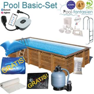 Gre Holzpool Braga 8,15  x 4,21 x 1,46 m Basic Set
