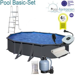 Gre Granada Ovalbecken-Set 500 x 300 x 132 Basic-Set