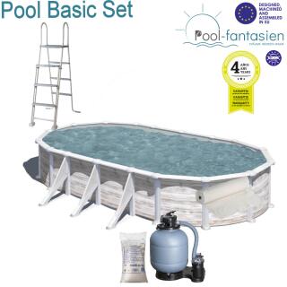 Gr&ouml;nland Oval-Stahlwandbecen  730 x 375 x 132 cm