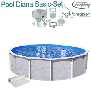Rundbecken-Set Pool Diana &Oslash; 4,90 m x 1,32 m, Basic- Set