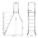 Aufstellleiter CLASSIC 150 | 40 mit 1 x 5 und 1 x 1 Stufe