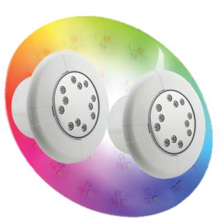 2x LED- Bund inkl. Wanddurchführung + Trafo + Fernbedienung  / 800 Lumen 20 W, 108 LEDs